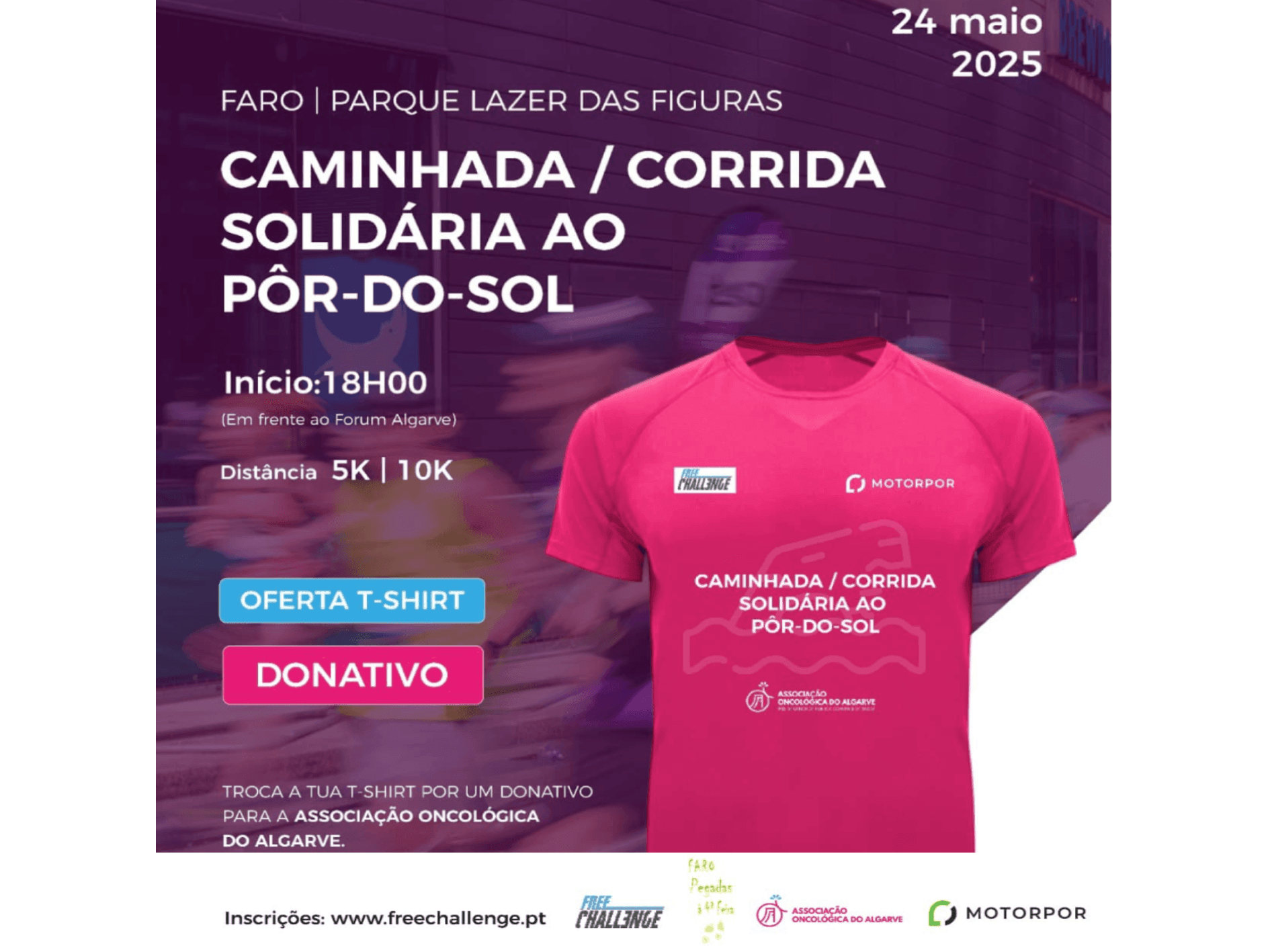 Caminhada/Corrida Solidária       ao Por-Do-Sol